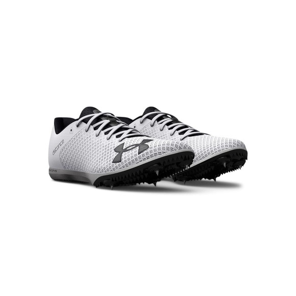 Under Armour Men\'s Kick Distance 4 Track Spikes, Black/White, Size 13M, 14.5W main image 4